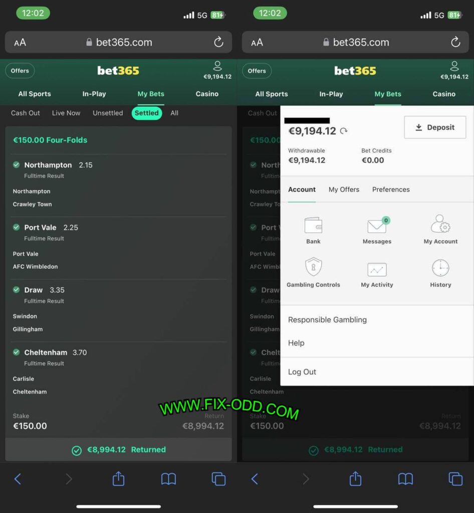 SECURE BET365 FIXED TIPS