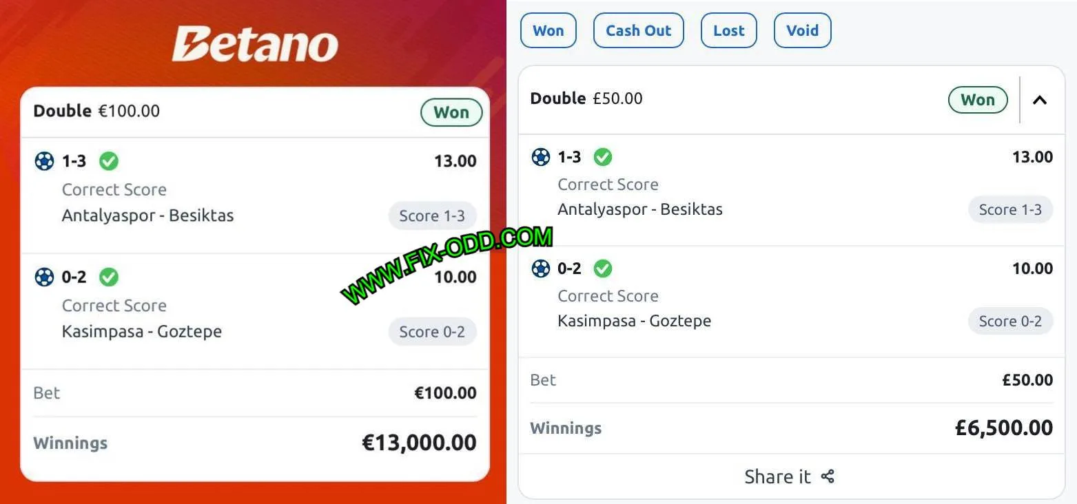 BETANO FIXED MATCHES TODAY