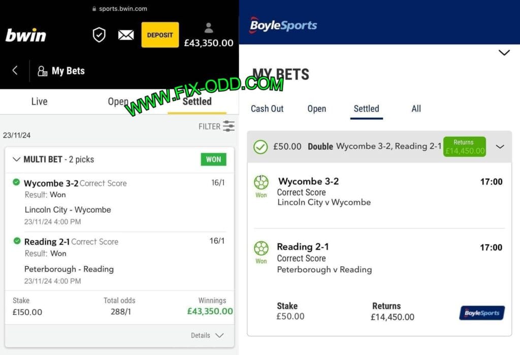 BWIN FIXED MATCHES TIPS CORRECT SCORE