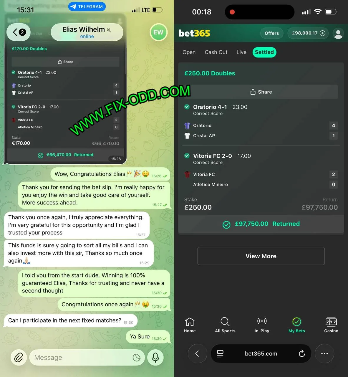 CORRECT FIXED MATCHES ON TELEGRAM